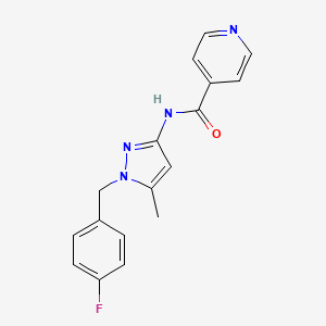 N-[1-(4-fluorobenzyl)-5-methyl-1H-pyrazol-3-yl]isonicotinamide