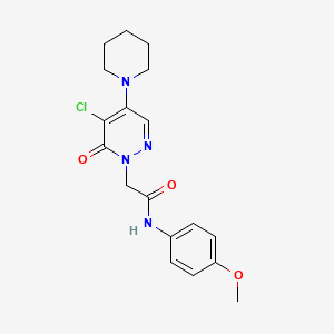 2-(5-chloro-6-oxo-4-(piperidin-1-yl)pyridazin-1(6H)-yl)-N-(4-methoxyphenyl)acetamide