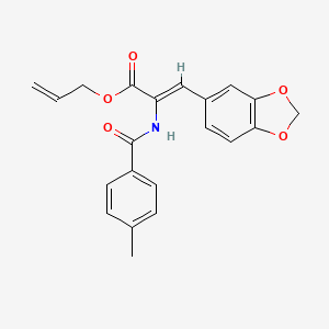 prop-2-enyl (Z)-3-(1,3-benzodioxol-5-yl)-2-[(4-methylbenzoyl)amino]prop-2-enoate