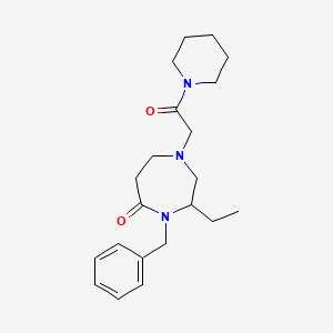 4-benzyl-3-ethyl-1-(2-oxo-2-piperidin-1-ylethyl)-1,4-diazepan-5-one