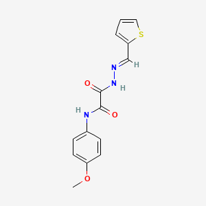 N-(4-methoxyphenyl)-2-oxo-2-[(2E)-2-(thiophen-2-ylmethylidene)hydrazinyl]acetamide