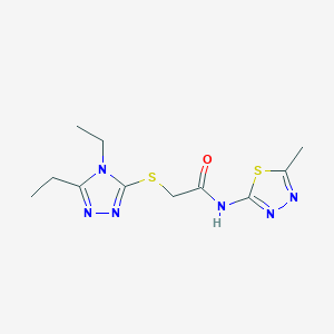 2-[(4,5-diethyl-4H-1,2,4-triazol-3-yl)sulfanyl]-N-(5-methyl-1,3,4-thiadiazol-2-yl)acetamide