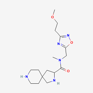 N-{[3-(2-methoxyethyl)-1,2,4-oxadiazol-5-yl]methyl}-N-methyl-2,8-diazaspiro[4.5]decane-3-carboxamide dihydrochloride