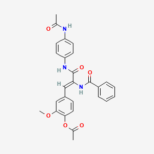 [4-[(Z)-3-(4-acetamidoanilino)-2-benzamido-3-oxoprop-1-enyl]-2-methoxyphenyl] acetate