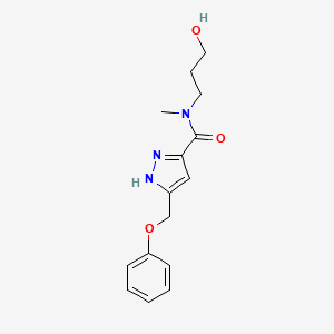 N-(3-hydroxypropyl)-N-methyl-5-(phenoxymethyl)-1H-pyrazole-3-carboxamide