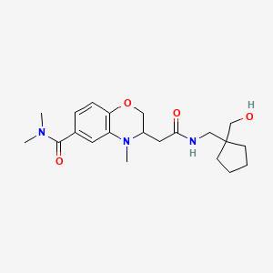 3-[2-({[1-(hydroxymethyl)cyclopentyl]methyl}amino)-2-oxoethyl]-N,N,4-trimethyl-3,4-dihydro-2H-1,4-benzoxazine-6-carboxamide