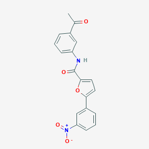 molecular formula C19H14N2O5 B540979 N-(3-acetylphenyl)-5-(3-nitrophenyl)furan-2-carboxamide 