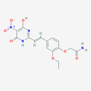 2-{2-ethoxy-4-[2-(4-hydroxy-5-nitro-6-oxo-1,6-dihydro-2-pyrimidinyl)vinyl]phenoxy}acetamide