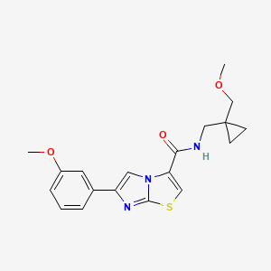 N-{[1-(methoxymethyl)cyclopropyl]methyl}-6-(3-methoxyphenyl)imidazo[2,1-b][1,3]thiazole-3-carboxamide