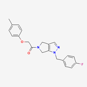 1-(4-fluorobenzyl)-5-[(4-methylphenoxy)acetyl]-1,4,5,6-tetrahydropyrrolo[3,4-c]pyrazole