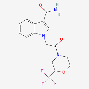 1-{2-oxo-2-[2-(trifluoromethyl)morpholin-4-yl]ethyl}-1H-indole-3-carboxamide