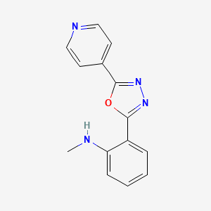 N-methyl-2-(5-pyridin-4-yl-1,3,4-oxadiazol-2-yl)aniline