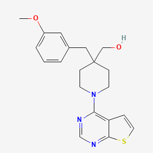 [4-(3-methoxybenzyl)-1-thieno[2,3-d]pyrimidin-4-ylpiperidin-4-yl]methanol