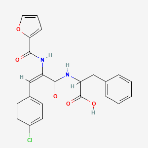 2-[[(E)-3-(4-chlorophenyl)-2-(furan-2-carbonylamino)prop-2-enoyl]amino]-3-phenylpropanoic acid