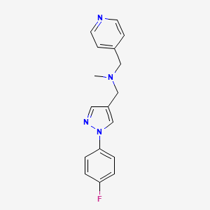 1-[1-(4-fluorophenyl)-1H-pyrazol-4-yl]-N-methyl-N-(4-pyridinylmethyl)methanamine