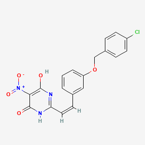 2-(2-{3-[(4-chlorobenzyl)oxy]phenyl}vinyl)-6-hydroxy-5-nitro-4(3H)-pyrimidinone