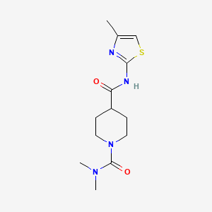 N~1~,N~1~-dimethyl-N~4~-(4-methyl-1,3-thiazol-2-yl)piperidine-1,4-dicarboxamide