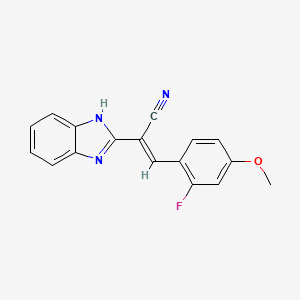 2-(1H-benzimidazol-2-yl)-3-(2-fluoro-4-methoxyphenyl)acrylonitrile