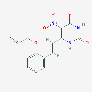 molecular formula C15H13N3O5 B5409982 6-{(E)-2-[2-(ALLYLOXY)PHENYL]-1-ETHENYL}-5-NITRO-2,4(1H,3H)-PYRIMIDINEDIONE 