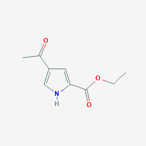 molecular formula C9H11NO3 B054100 Ethyl 4-acetyl-1H-pyrrole-2-carboxylate CAS No. 119647-69-7