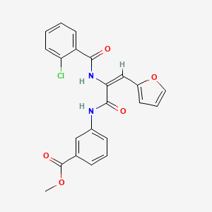 methyl 3-[[(E)-2-[(2-chlorobenzoyl)amino]-3-(furan-2-yl)prop-2-enoyl]amino]benzoate