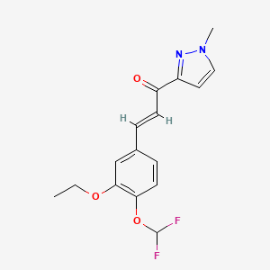 3-[4-(difluoromethoxy)-3-ethoxyphenyl]-1-(1-methyl-1H-pyrazol-3-yl)-2-propen-1-one