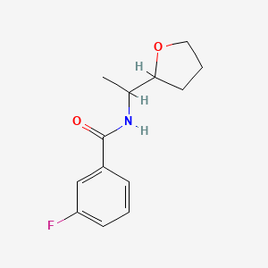 3-fluoro-N-[1-(oxolan-2-yl)ethyl]benzamide