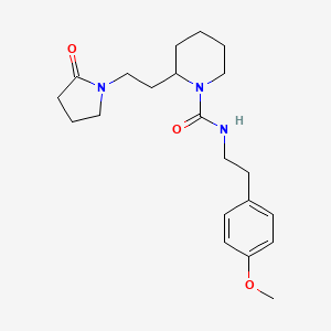 N-[2-(4-methoxyphenyl)ethyl]-2-[2-(2-oxo-1-pyrrolidinyl)ethyl]-1-piperidinecarboxamide