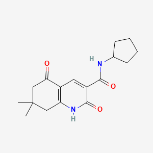 N-cyclopentyl-7,7-dimethyl-2,5-dioxo-1,2,5,6,7,8-hexahydroquinoline-3-carboxamide