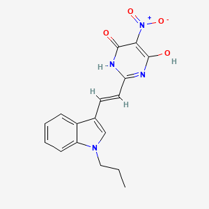 6-hydroxy-5-nitro-2-[2-(1-propyl-1H-indol-3-yl)vinyl]-4(3H)-pyrimidinone