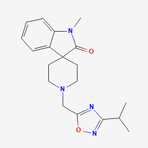 1'-[(3-isopropyl-1,2,4-oxadiazol-5-yl)methyl]-1-methylspiro[indole-3,4'-piperidin]-2(1H)-one