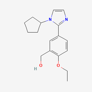 [5-(1-cyclopentyl-1H-imidazol-2-yl)-2-ethoxyphenyl]methanol