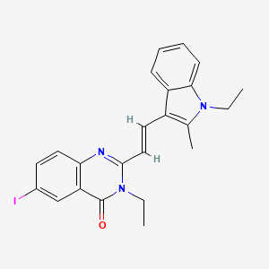 3-ethyl-2-[2-(1-ethyl-2-methyl-1H-indol-3-yl)vinyl]-6-iodo-4(3H)-quinazolinone