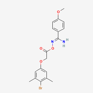 [(Z)-[amino-(4-methoxyphenyl)methylidene]amino] 2-(4-bromo-3,5-dimethylphenoxy)acetate