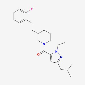 1-[(1-ethyl-3-isobutyl-1H-pyrazol-5-yl)carbonyl]-3-[2-(2-fluorophenyl)ethyl]piperidine