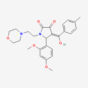 molecular formula C26H30N2O6 B5410263 5-(2,4-dimethoxyphenyl)-3-hydroxy-4-(4-methylbenzoyl)-1-[2-(4-morpholinyl)ethyl]-1,5-dihydro-2H-pyrrol-2-one 