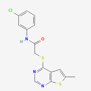 N-(3-chlorophenyl)-2-(6-methylthieno[2,3-d]pyrimidin-4-yl)sulfanylacetamide