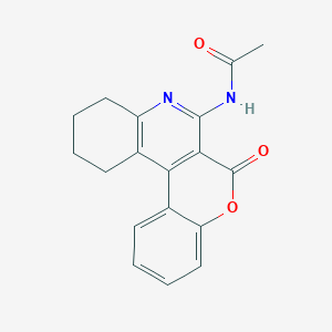 N-(6-oxo-9,10,11,12-tetrahydro-6H-chromeno[3,4-c]quinolin-7-yl)acetamide