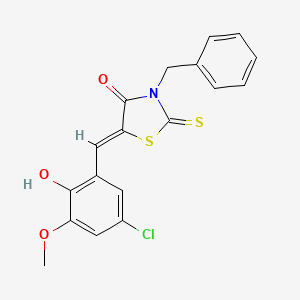 3-benzyl-5-(5-chloro-2-hydroxy-3-methoxybenzylidene)-2-thioxo-1,3-thiazolidin-4-one