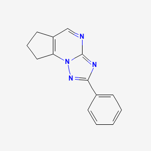 molecular formula C14H12N4 B5410352 2-phenyl-7,8-dihydro-6H-cyclopenta[e][1,2,4]triazolo[1,5-a]pyrimidine 