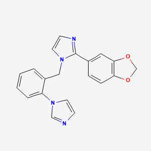 2-(1,3-benzodioxol-5-yl)-1-[2-(1H-imidazol-1-yl)benzyl]-1H-imidazole