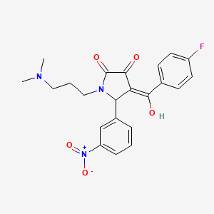 1-[3-(dimethylamino)propyl]-4-(4-fluorobenzoyl)-3-hydroxy-5-(3-nitrophenyl)-1,5-dihydro-2H-pyrrol-2-one