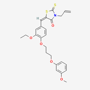 3-allyl-5-{3-ethoxy-4-[3-(3-methoxyphenoxy)propoxy]benzylidene}-2-thioxo-1,3-thiazolidin-4-one