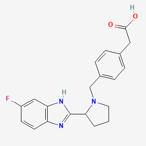 (4-{[2-(5-fluoro-1H-benzimidazol-2-yl)-1-pyrrolidinyl]methyl}phenyl)acetic acid