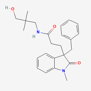 3-(3-benzyl-1-methyl-2-oxo-2,3-dihydro-1H-indol-3-yl)-N-(3-hydroxy-2,2-dimethylpropyl)propanamide