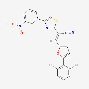 3-[5-(2,6-dichlorophenyl)-2-furyl]-2-[4-(3-nitrophenyl)-1,3-thiazol-2-yl]acrylonitrile