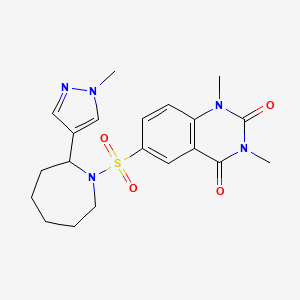 1,3-dimethyl-6-{[2-(1-methyl-1H-pyrazol-4-yl)-1-azepanyl]sulfonyl}-2,4(1H,3H)-quinazolinedione