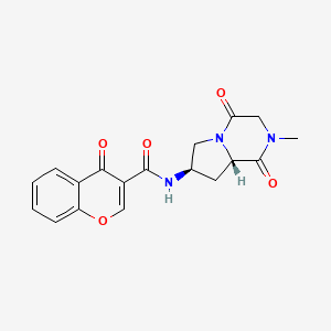 N-[(7R,8aS)-2-methyl-1,4-dioxooctahydropyrrolo[1,2-a]pyrazin-7-yl]-4-oxo-4H-chromene-3-carboxamide