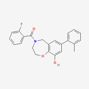 4-(2-fluorobenzoyl)-7-(2-methylphenyl)-2,3,4,5-tetrahydro-1,4-benzoxazepin-9-ol