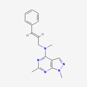 molecular formula C17H19N5 B5411005 N,1,6-trimethyl-N-[(2E)-3-phenyl-2-propen-1-yl]-1H-pyrazolo[3,4-d]pyrimidin-4-amine 